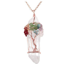 Load image into Gallery viewer, Tree of life crystal necklace
