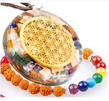 Load image into Gallery viewer, Flower of Life Pendant/ necklace (energy Generator)